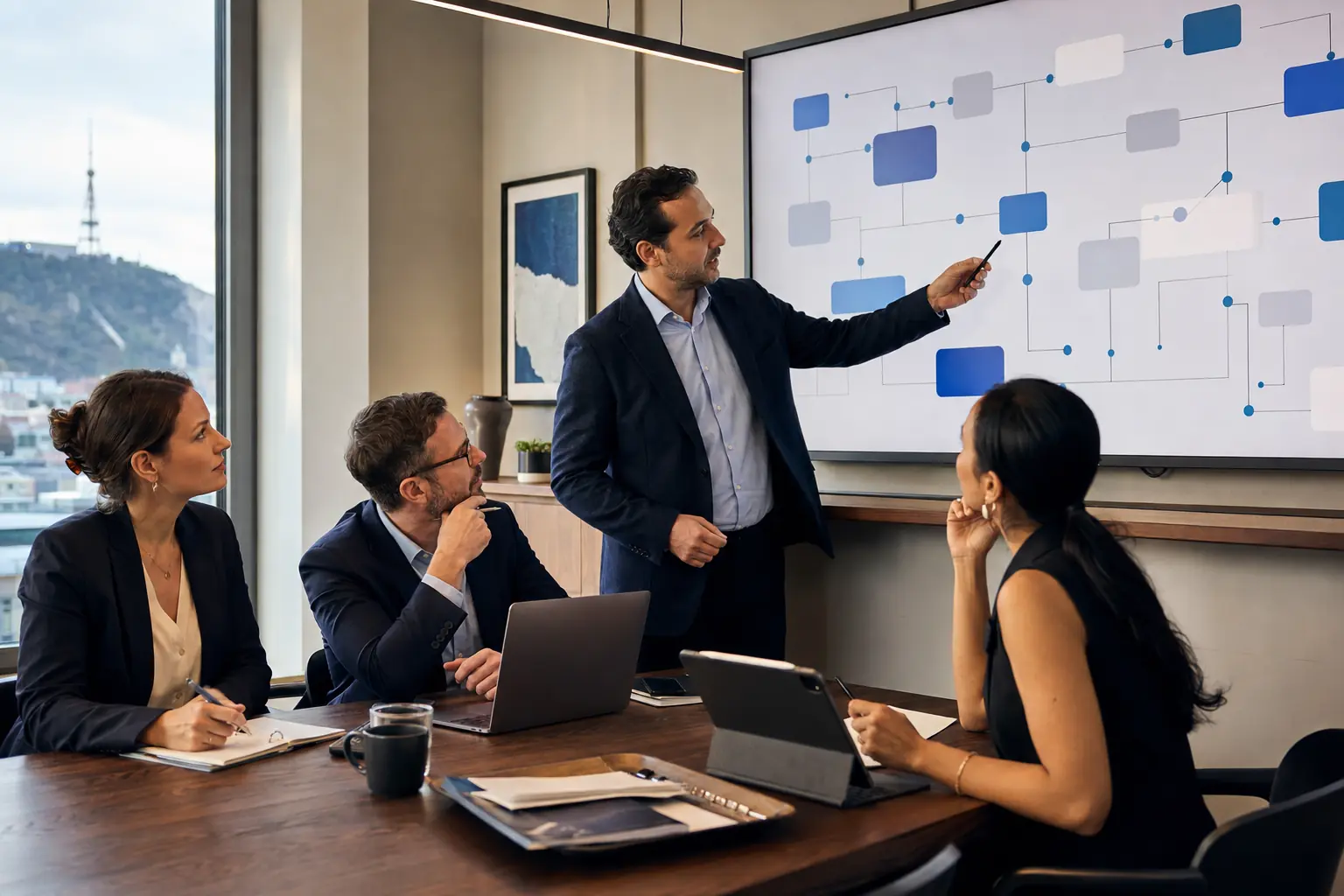 Legal, compliance and technology specialists reviewing a VASP operating model